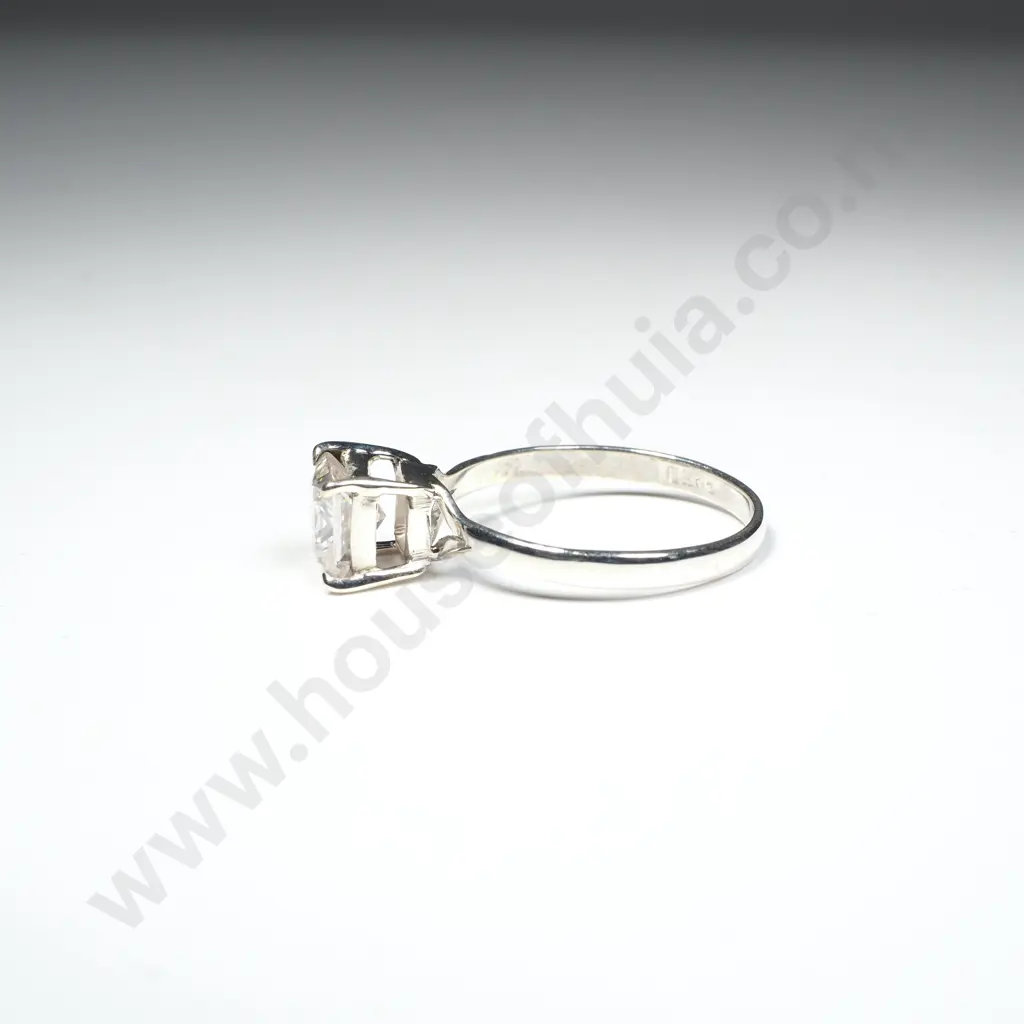Sterling Silver Moissanite Ring Image 1++