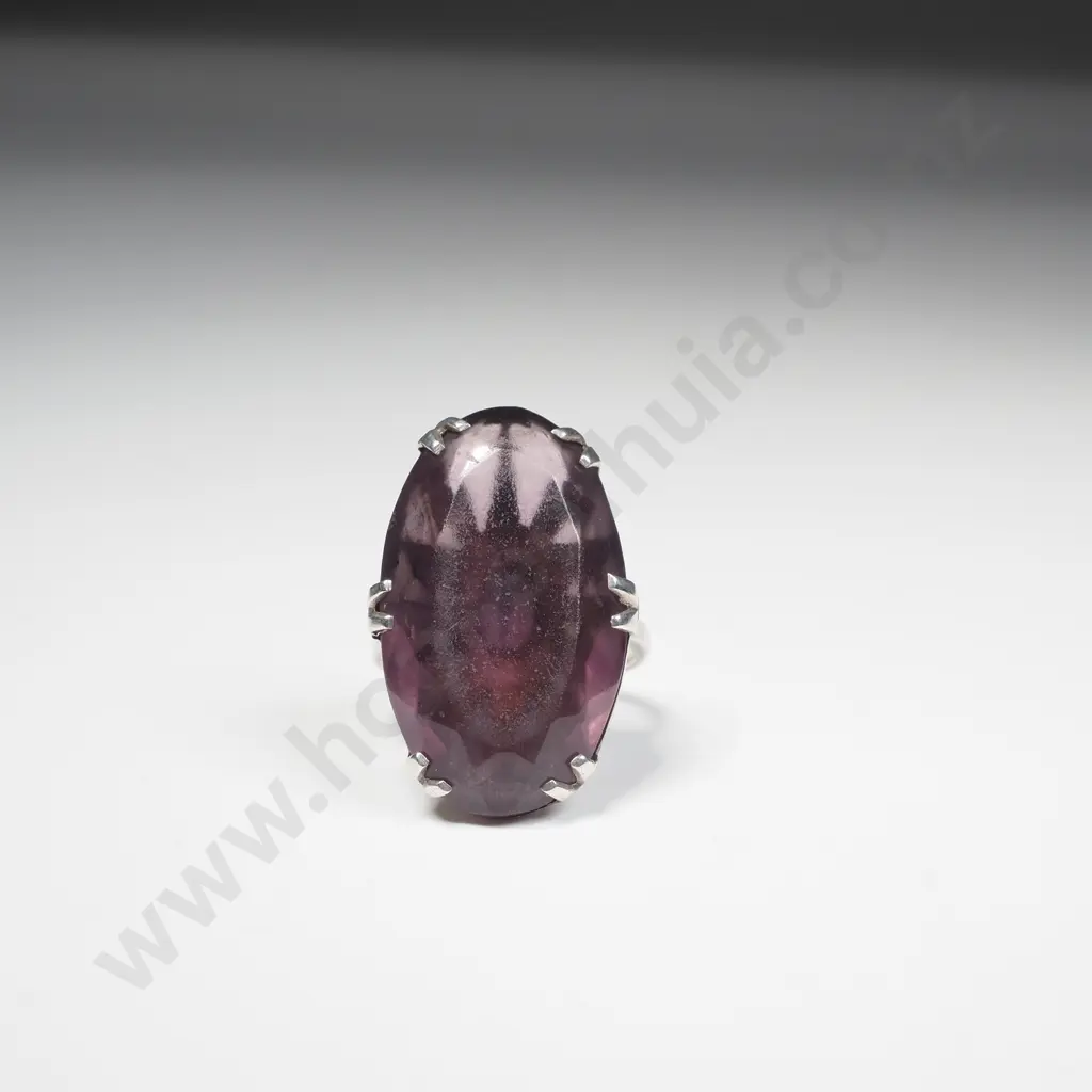 Sterling Silver Purple Stone Ring Image 1++