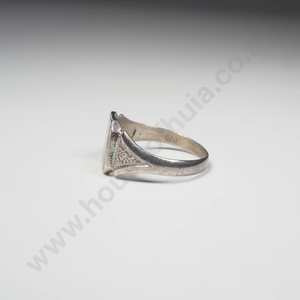 Vintage Sterling Silver Signet Ring Image 1++