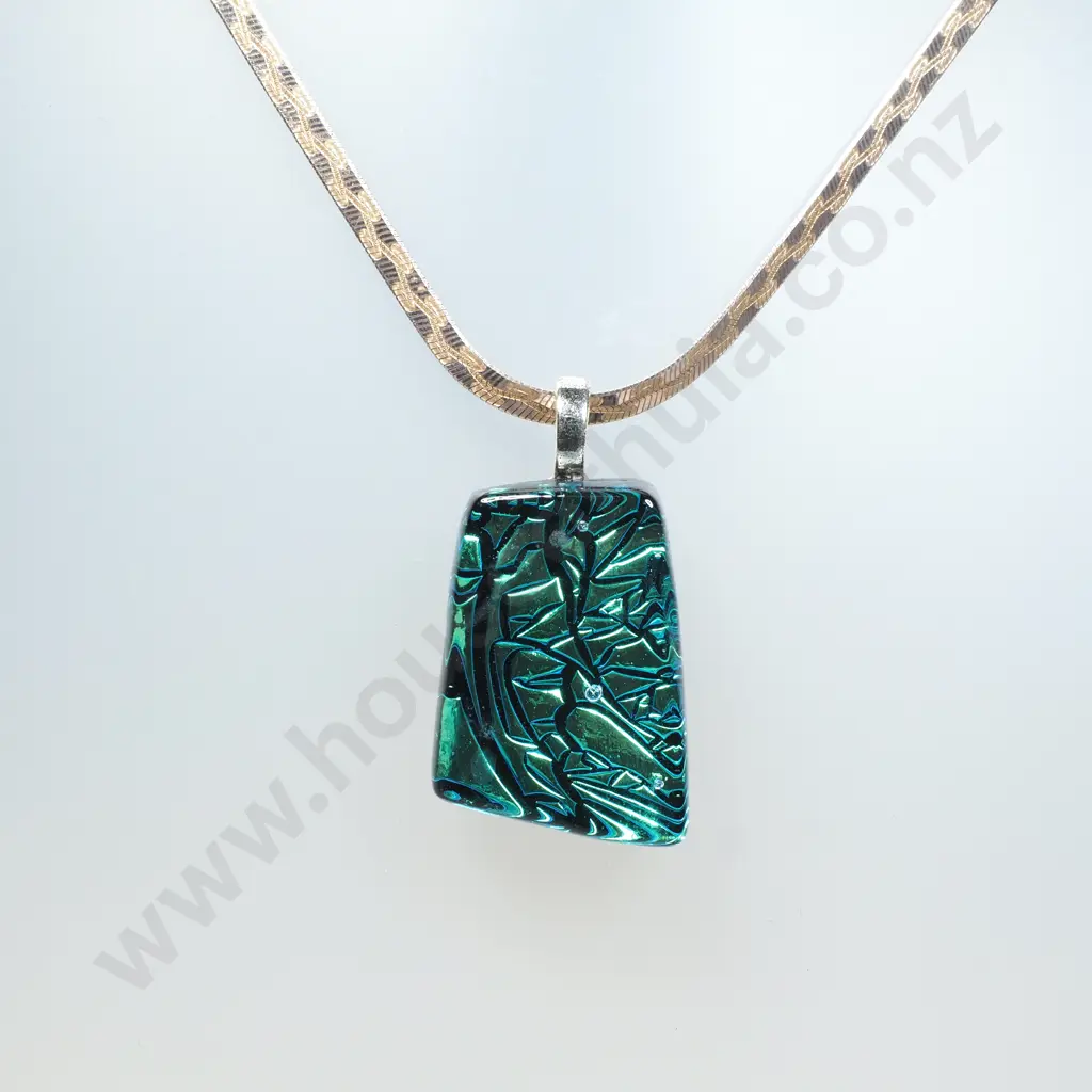 Glass Pendant on Sterling Silver Chain Image 1++