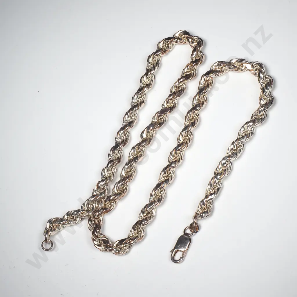 Heavy Sterling Silver Rope Chain Image 1++