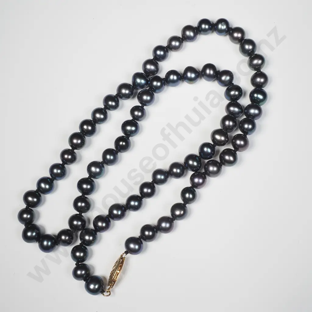 Black Tahitian  Pearl Necklace Image 1++