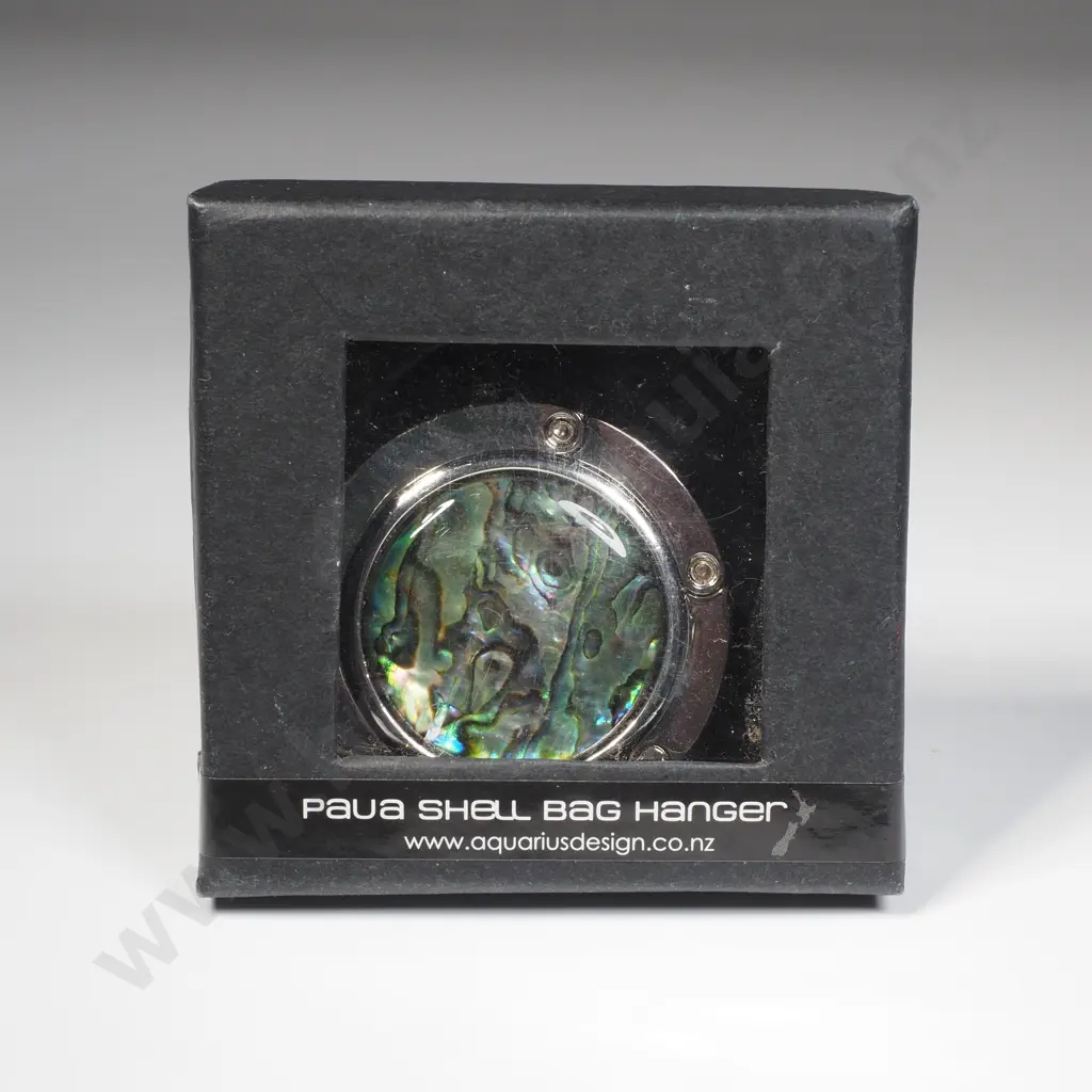 Paua Shell Bag Hanger, As New in Box Image 1++