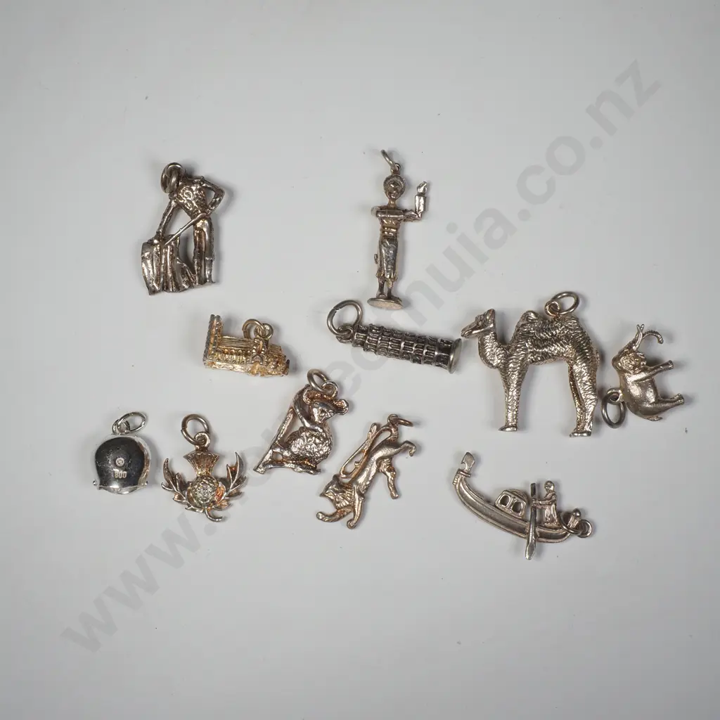 Assorted Sterling Silver & .800 Silver Charms Image 1++