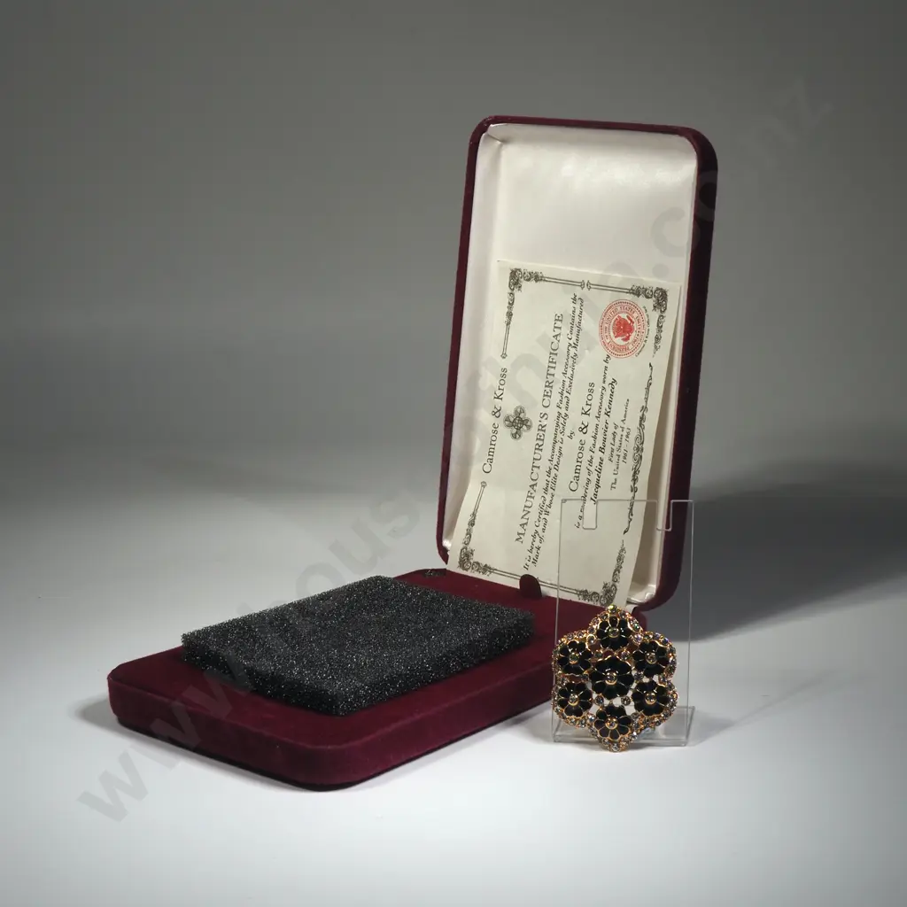 A Cased Kaross & Rendering a Fashion Accessory Worn By Jacqueline Kennedy Image 1++