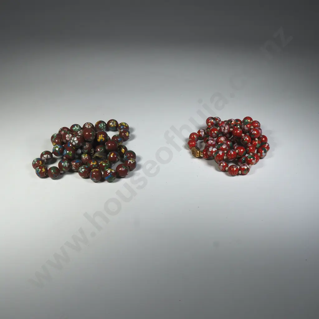 2 Strings of Cloisonne Beads Image 1++