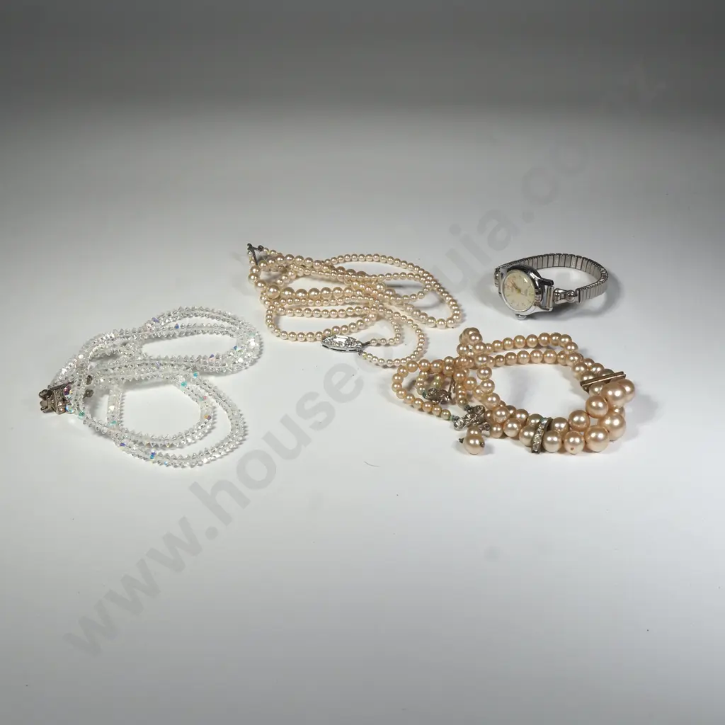 Assorted Lot of Costume Jewellery incl Hafis Ladies Watch Image 1++