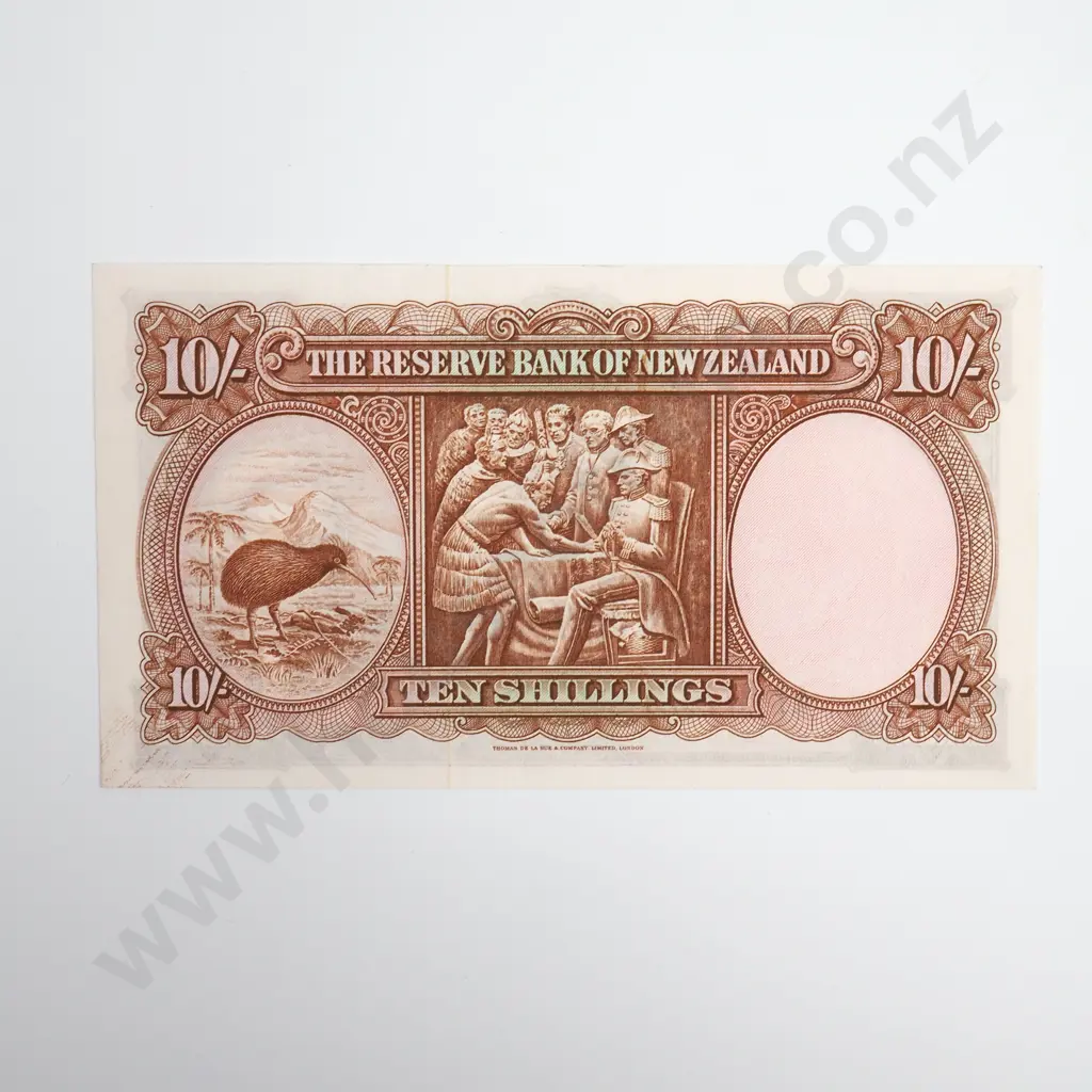 Fleming 10 Shillings Banknote, Prefix 4Y, Uncirculated, CV $175 Image 1++
