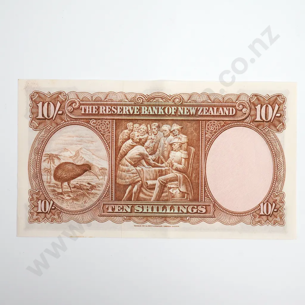 Fleming 10 Shillings Banknote, ND(1956-67), P.158d, Almost Uncirculated, CV $130 Image 1++