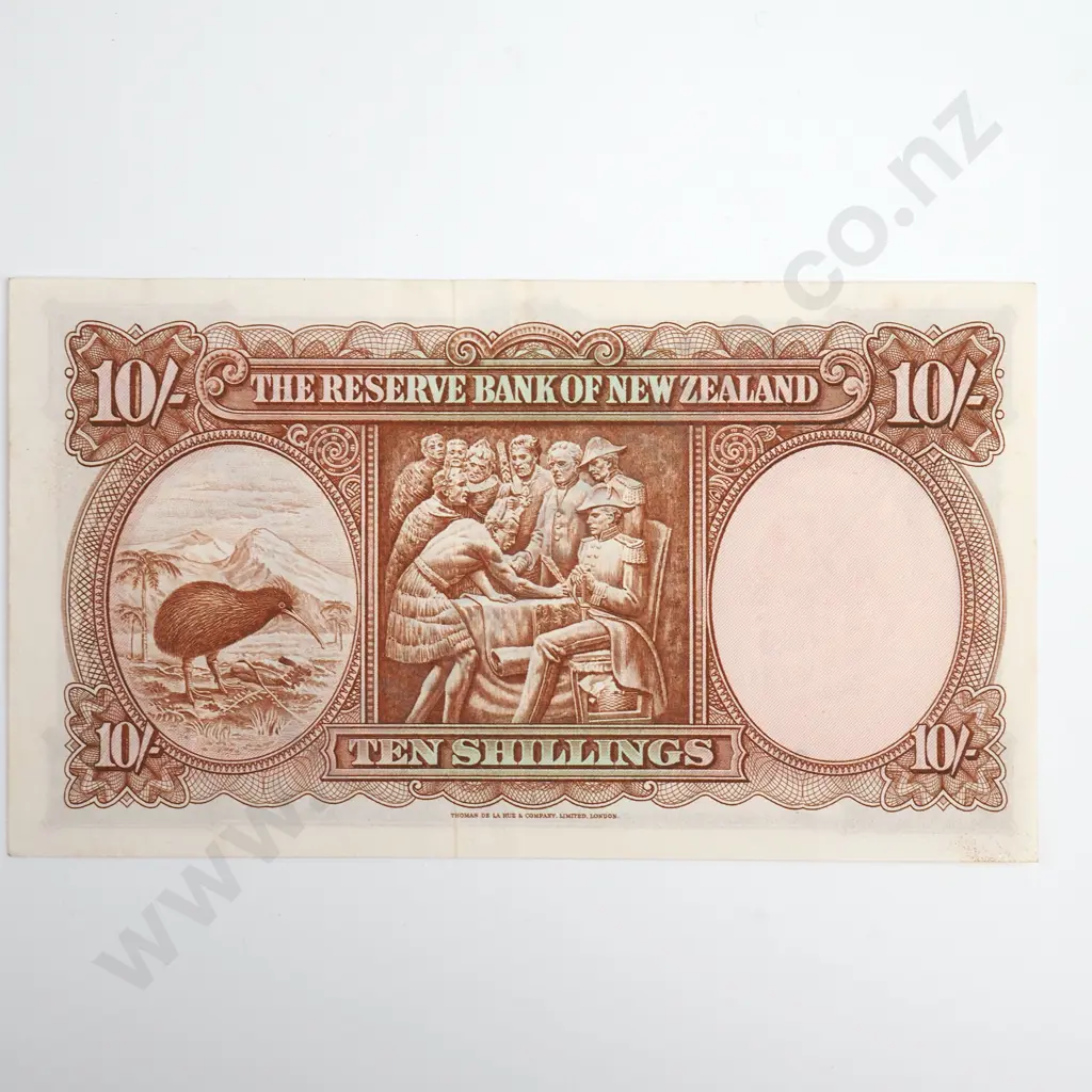 Fleming 10 Shillings Banknote, ND(1956-67), P.158d, Almost Uncirculated, CV $130 Image 1++