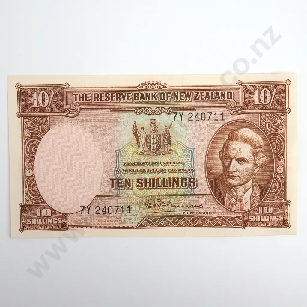 Fleming 10 Shillings Banknote, Prefix 7Y Image 1++