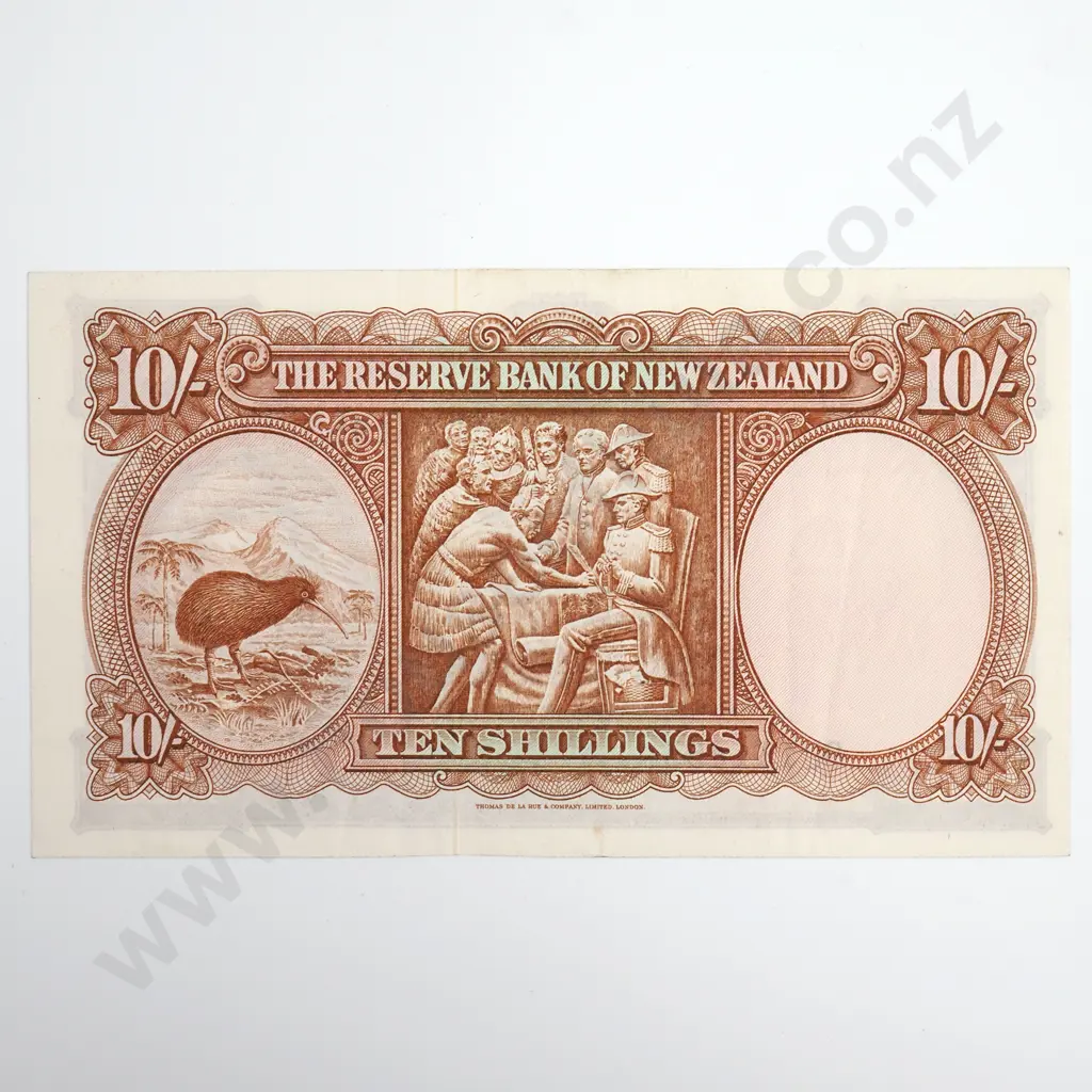 Fleming 10 Shillings Banknote, Last Prefix, ND(1956-67), Extremely Fine, CV $125 Image 1++
