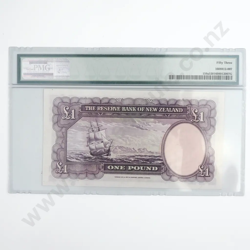 Hanna 1 Pound Banknote, PMG Graded Almost Uncirculated, Combined CV $500 Image 1++