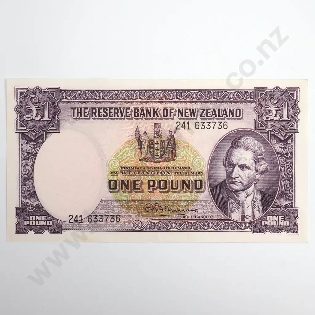 Fleming 1 Pound Banknote, Almost Uncirculated Image 1++