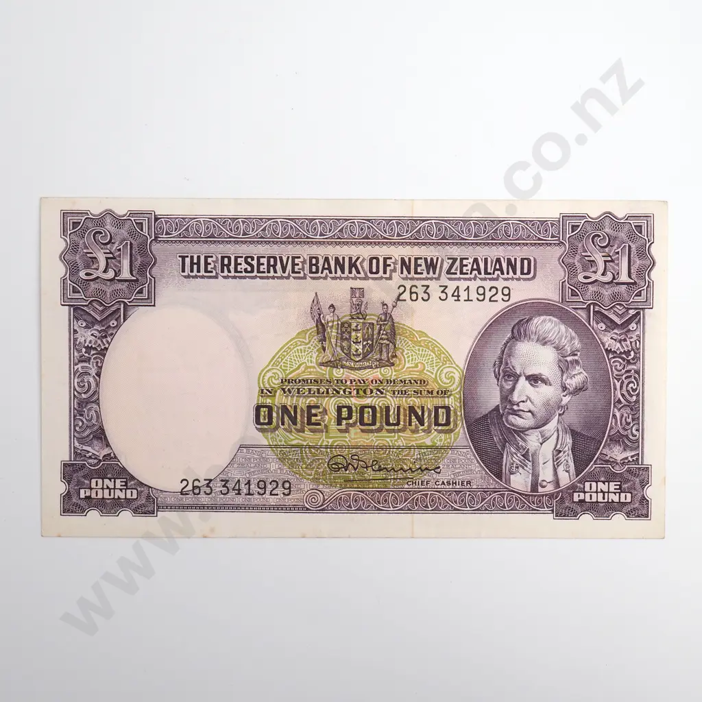 Fleming 1 Pound Banknote, ND(1956-67), P.159d, Good Extremely Fine, CV $100 Image 1++