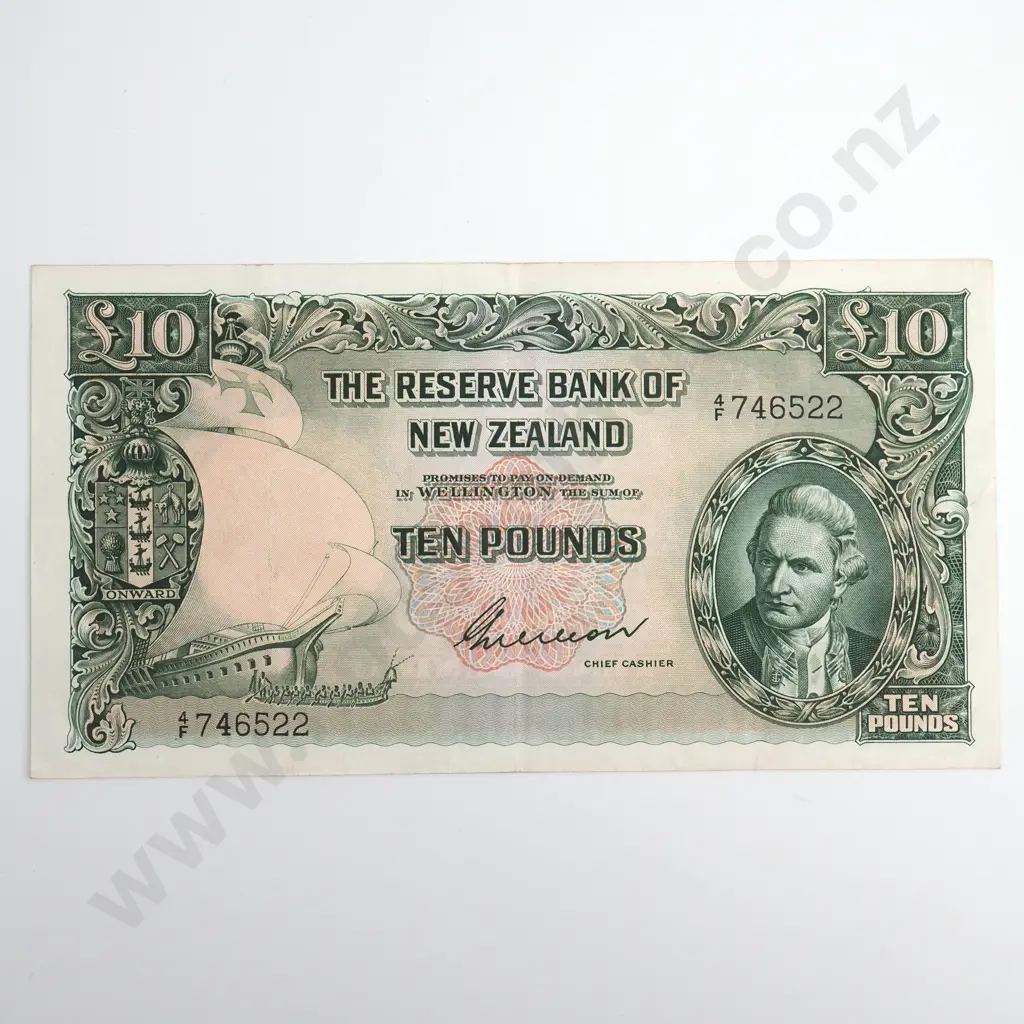 Wilson 10 Pounds Banknote, Prefix 4/F (1st Prefix), Better Grade Image 1++