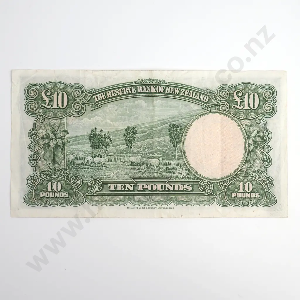 Fleming 10 Pounds Banknote, Prefix AA, Fine, CV $370 Image 1++
