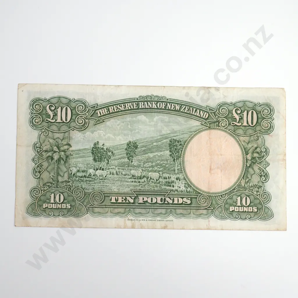 Fleming 10 Pounds Banknote, Prefix AB (Without Security Thread), Fine, "60" in Pen on Front Image 1++