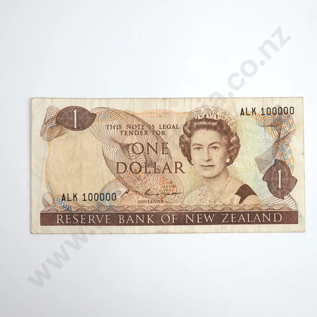 Russell 1 Dollar Banknote, Block Serial Number Image 1++