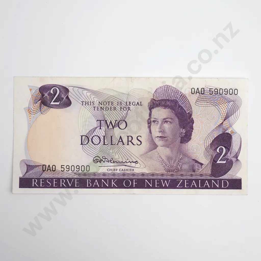 Fleming 2 Dollars Banknote, 1st Prefix Image 1++