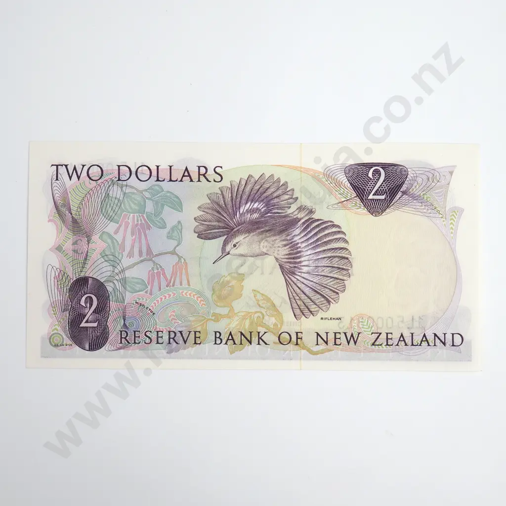 Knight 2 Dollars Banknote, 1st Prefix, ND(1975-77), P.164c, Uncirculated, CV $140 Image 1++