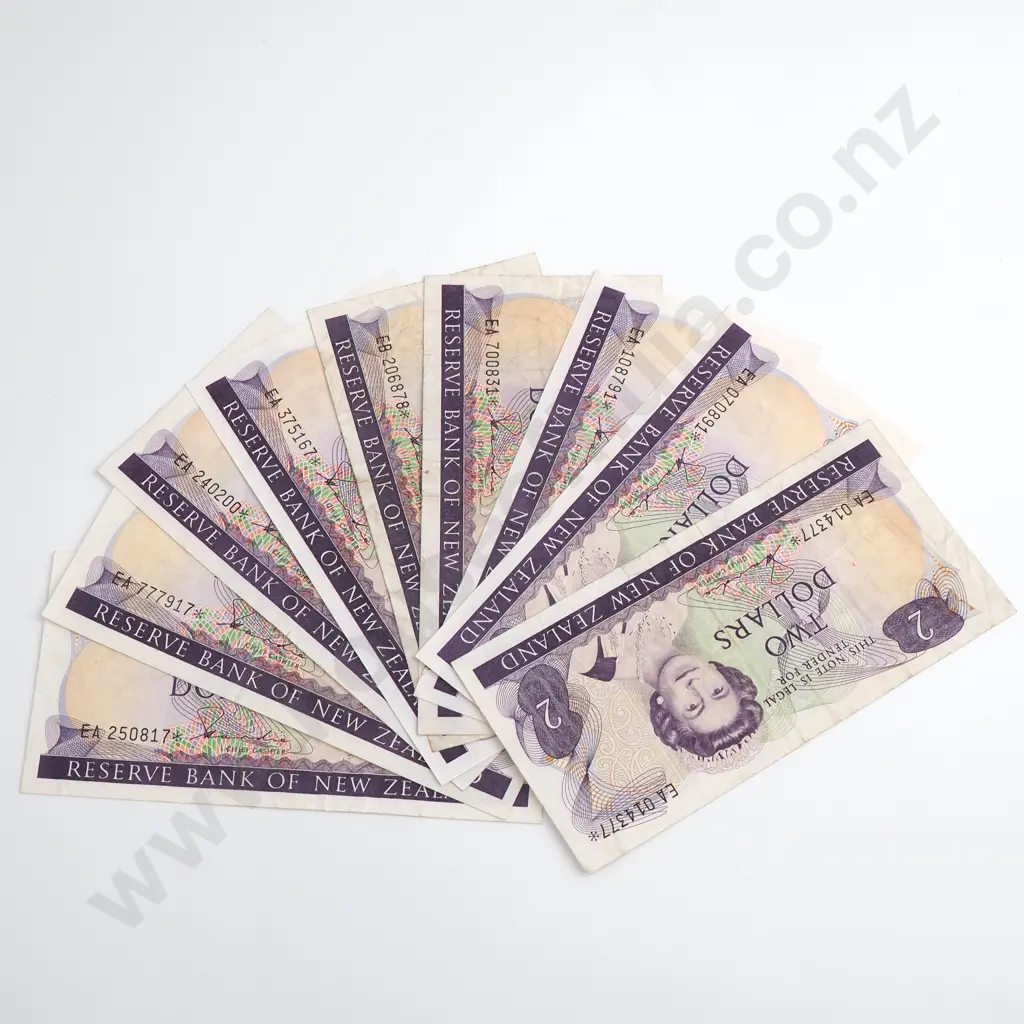 Hardie Type II 9x Star Note 2 Dollars Banknotes, Prefix EA Image 1++