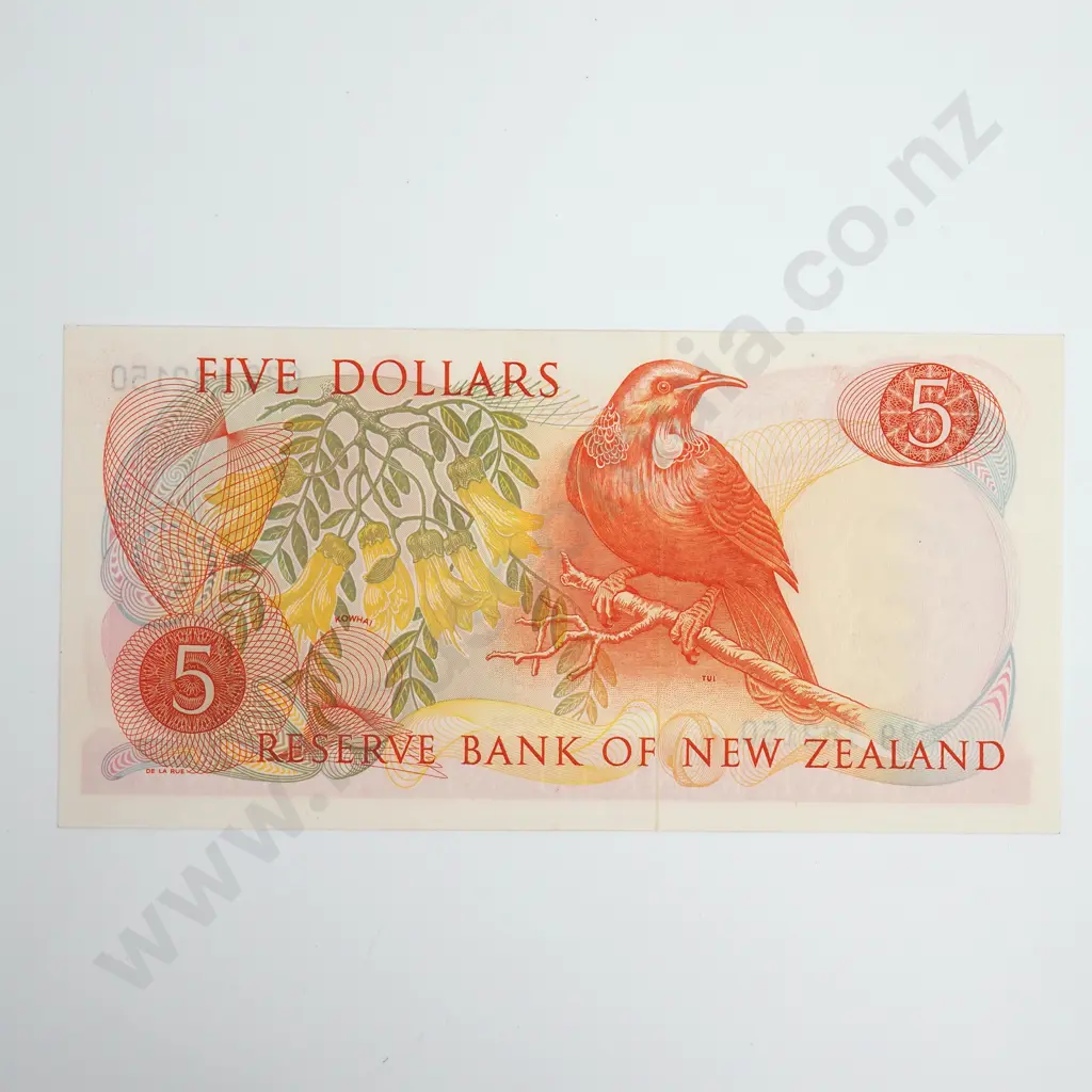 Wilks 5 Dollars Banknote, ND(1968-75), P.165b, Good Extremely Fine, CV $300 Image 1++