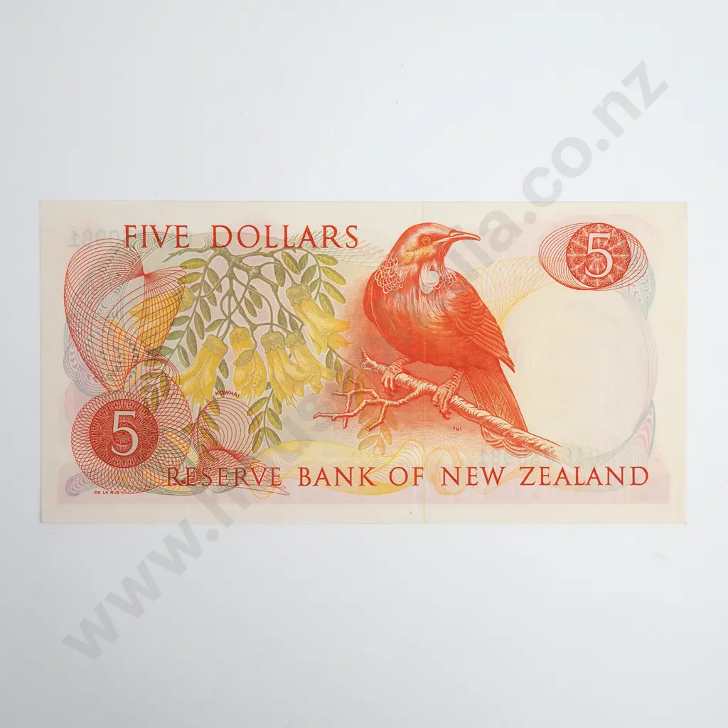 Wilks 5 Dollars Banknote, ND(1968-75), P.165b, Almost Uncirculated, CV $400 Image 1++