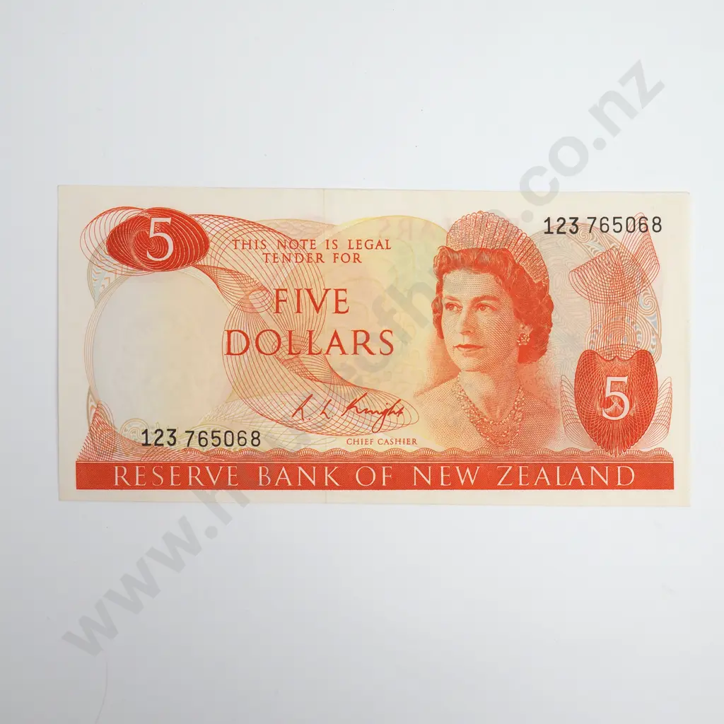 Knight 5 Dollars Banknote, ND(1975-77), P.165c, Uncirculated, CV $175 Image 1++