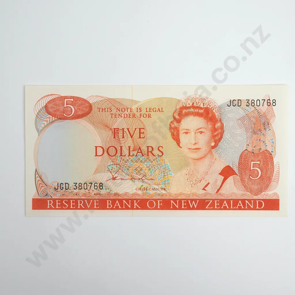 Hardie Type II 5 Dollars Banknote, Prefix JCD, Uncirculated, CV $50 Image 1++
