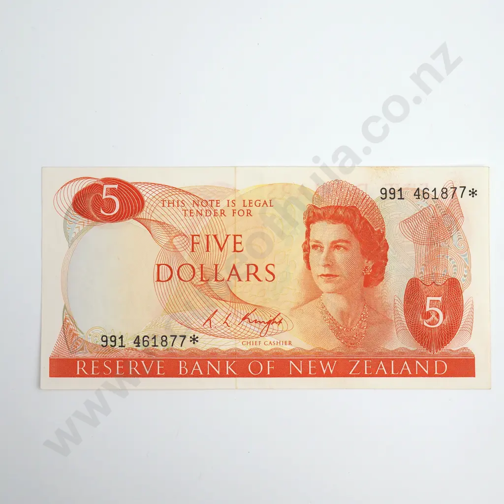 Knight Star Note 5 Dollars Banknote, Almost Uncirculated Image 1++
