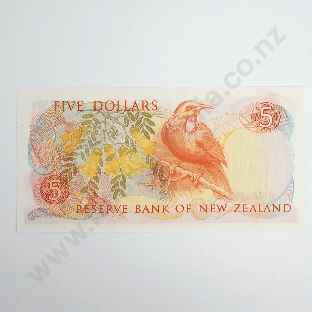 Russell Star Note 5 Dollars Banknote, Almost Uncirculated Image 1++
