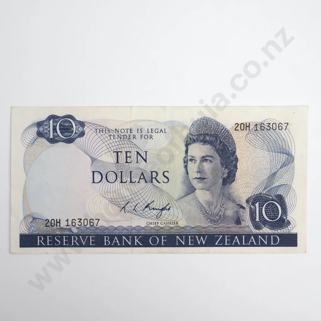 Knight 10 Dollars Banknote, Better Grade Image 1++