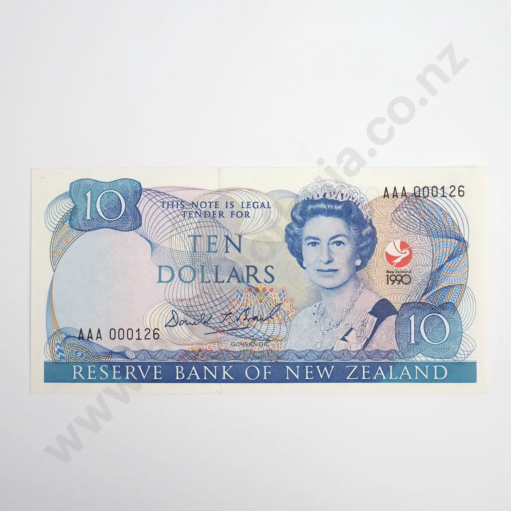 Brash 10 Dollars Banknote, 1990, Prefix AAA, Almost Uncirculated, CV $27 Image 1++