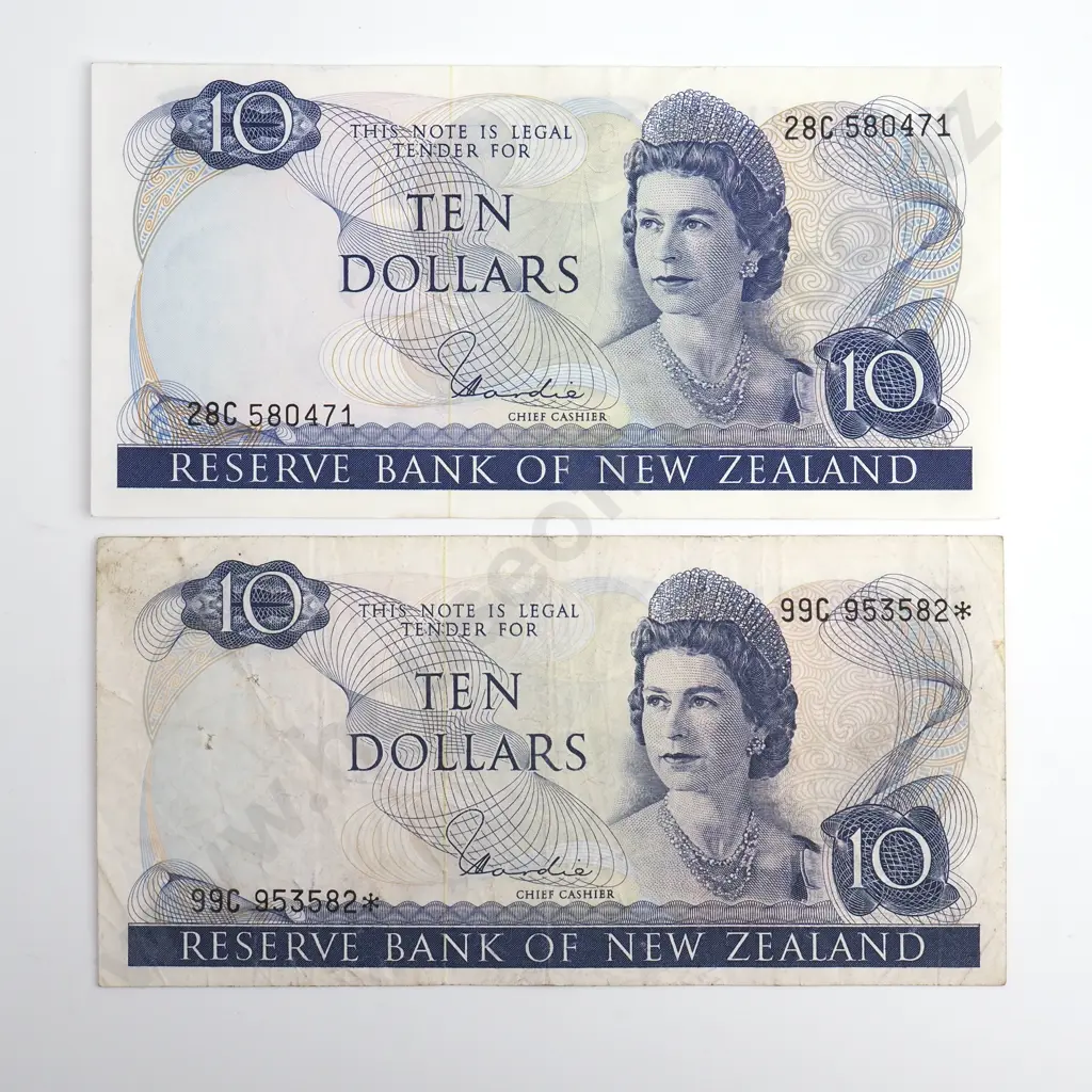 Hardie Type I 10 Dollars Banknote & Star Note, Prefix 99C Image 1++