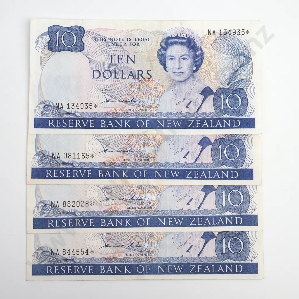 Hardie Type II 4x Star Note 10 Dollars Banknotes, Prefix NA Image 1++