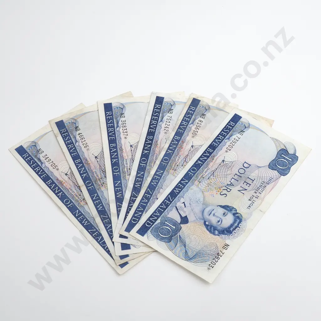 Hardie Type II 6x Star Note 10 Dollars Banknotes, Prefix NB Image 1++