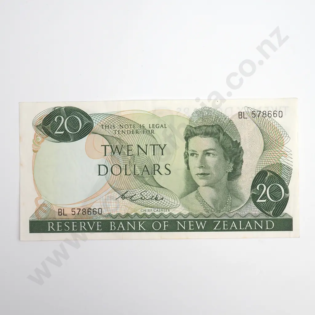 Wilks 20 Dollars Banknote, Prefix BL (Last Prefix), Extremely Fine, CV $450 Image 1++