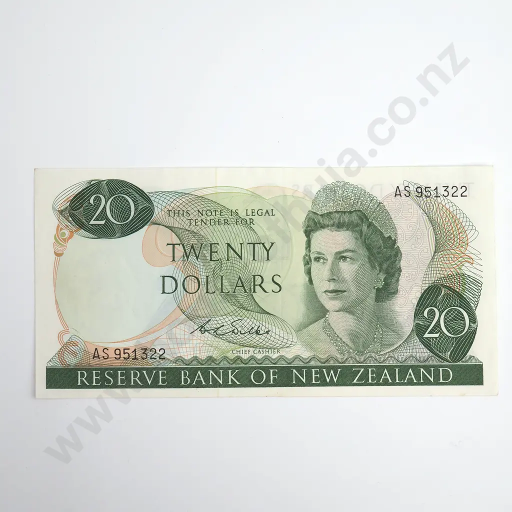 Wilks 20 Dollars Banknote, Prefix AS (1st Prefix), Extremely Fine, CV $450 Image 1++