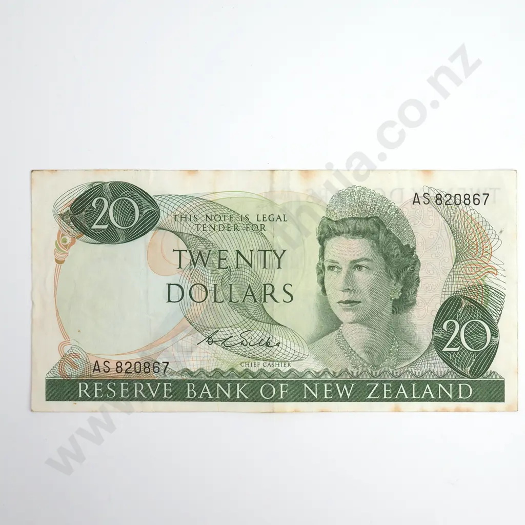Wilks 20 Dollars Banknote, Prefix AS (1st Prefix) Image 1++