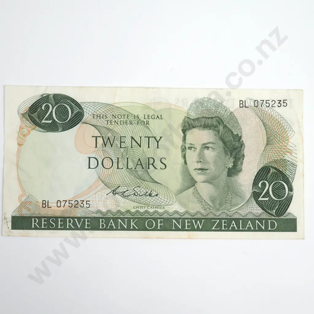 Wilks 20 Dollars Banknote, Prefix BL (Last Prefix), Very Fine, CV $350 Image 1++