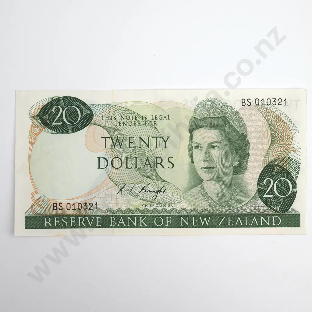 Knight 20 Dollars Banknote, Prefix BS (1st Prefix), Extremely Fine, CV $250 Image 1++