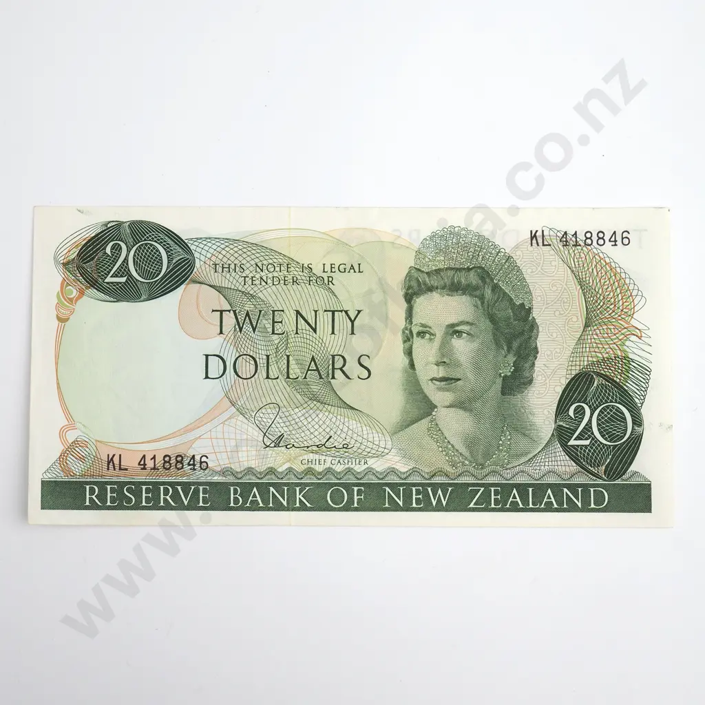 Hardie 20 Dollars Banknote, Last Prefix, ND(1977-81), P.167d, Good Extremely Fine, CV $350 Image 1++