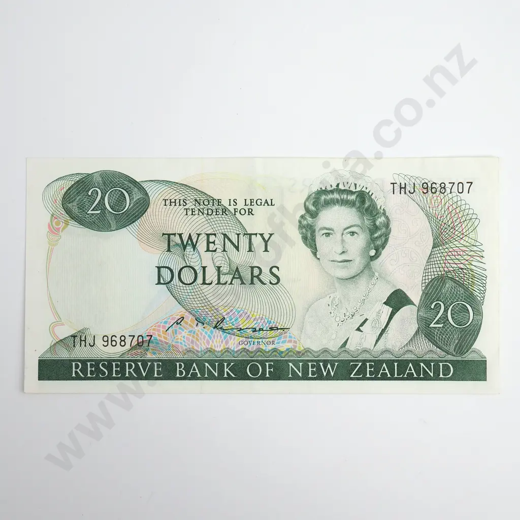 Russell 20 Dollars Banknote, Prefix THJ, Almost Uncirculated, CV $100 Image 1++