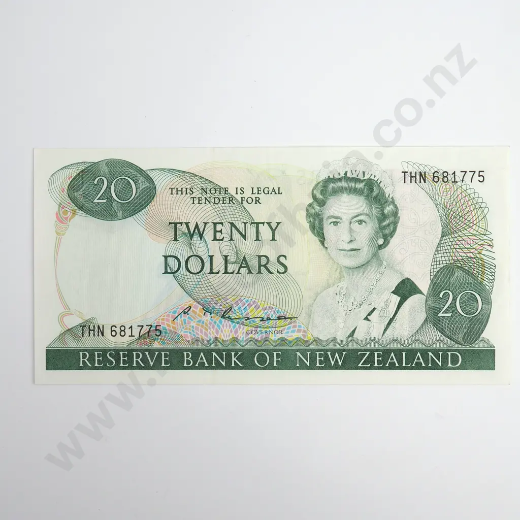 Russell 20 Dollars Banknote, Prefix THN, Almost Uncirculated, CV $100 Image 1++