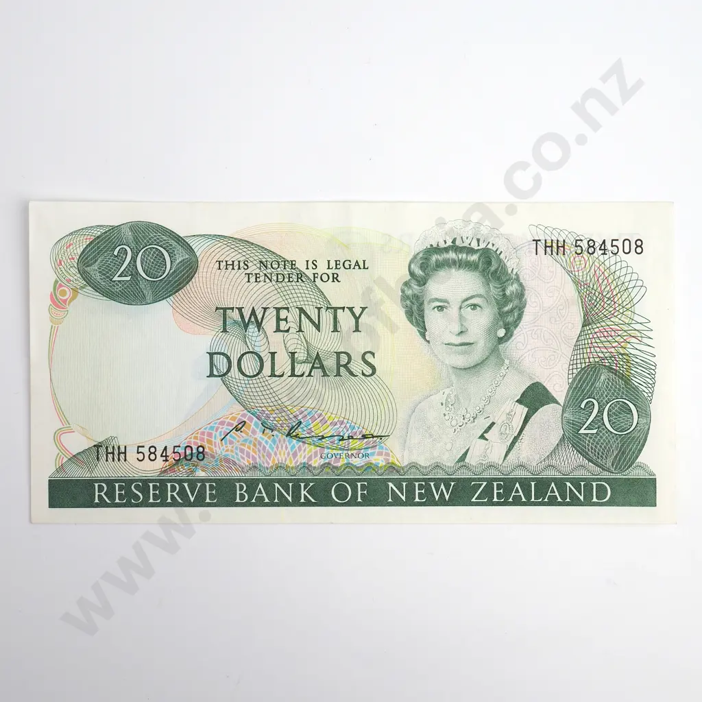 Russell 20 Dollars Banknote, Prefix THH, Almost Uncirculated, CV $100 Image 1++