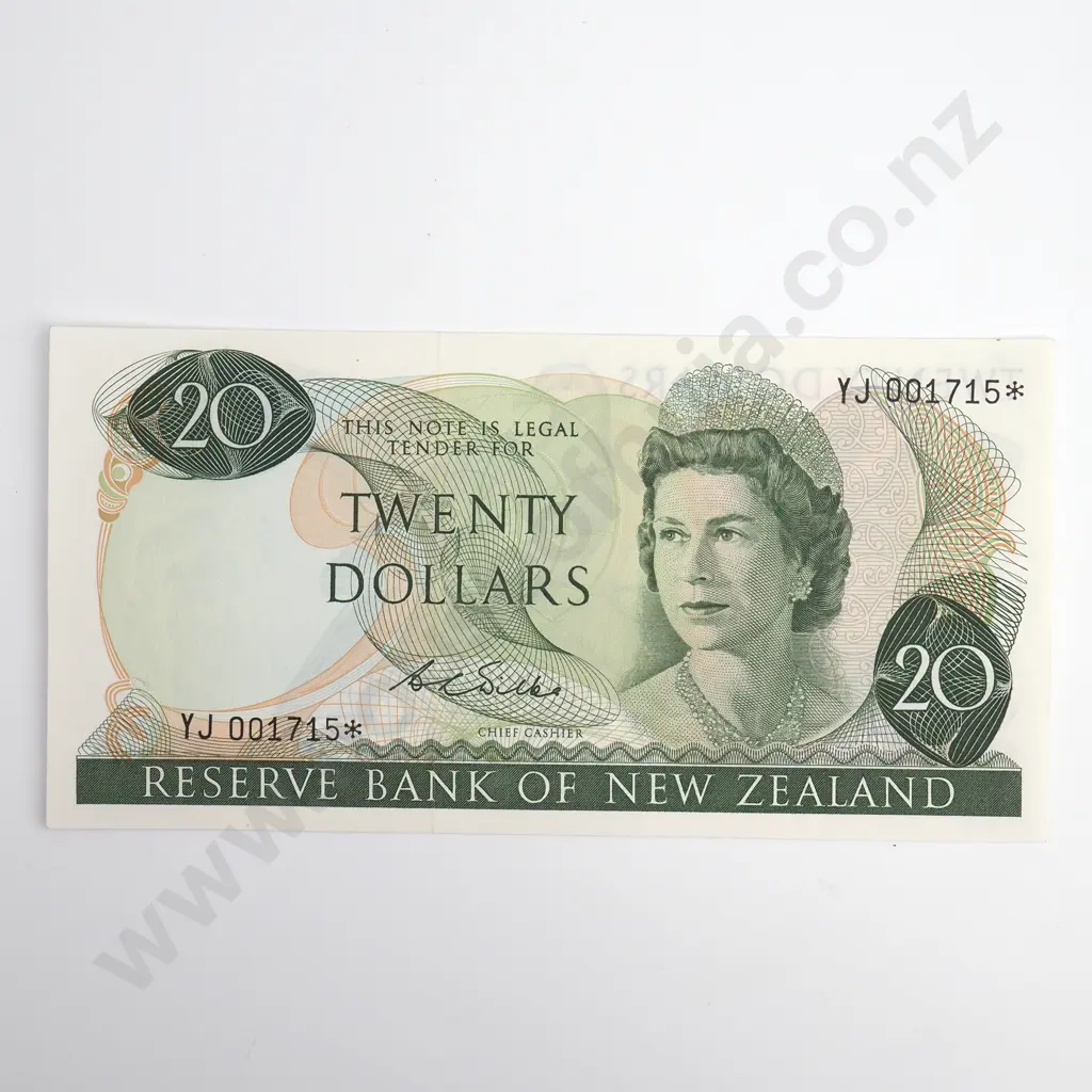 Wilks Star Note 20 Dollars Banknote, Prefix YJ, ND(1968-75), P.167b, Uncirculated, CV $1500 Image 1++