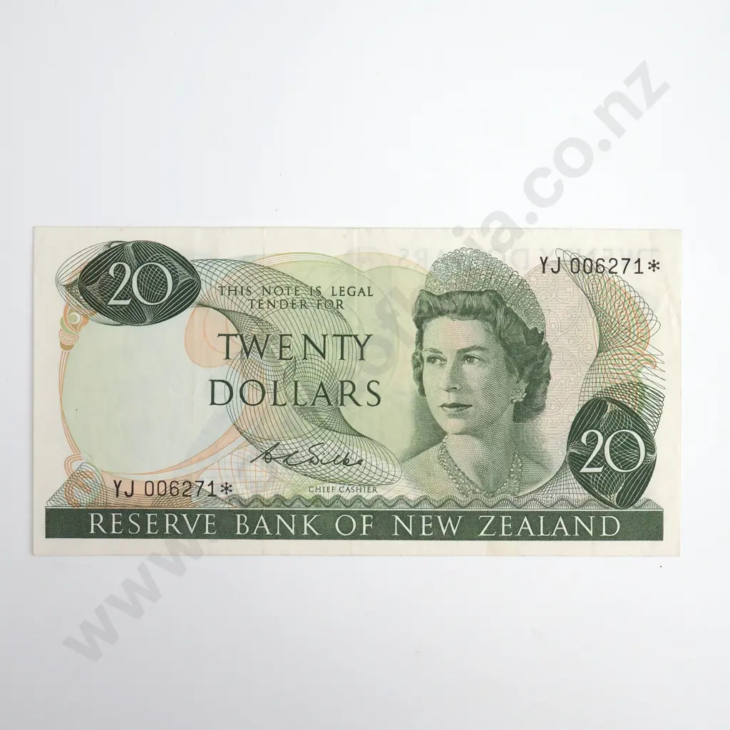 Wilks Star Note 20 Dollars Banknote, Prefix YJ, Better Grade Image 1++
