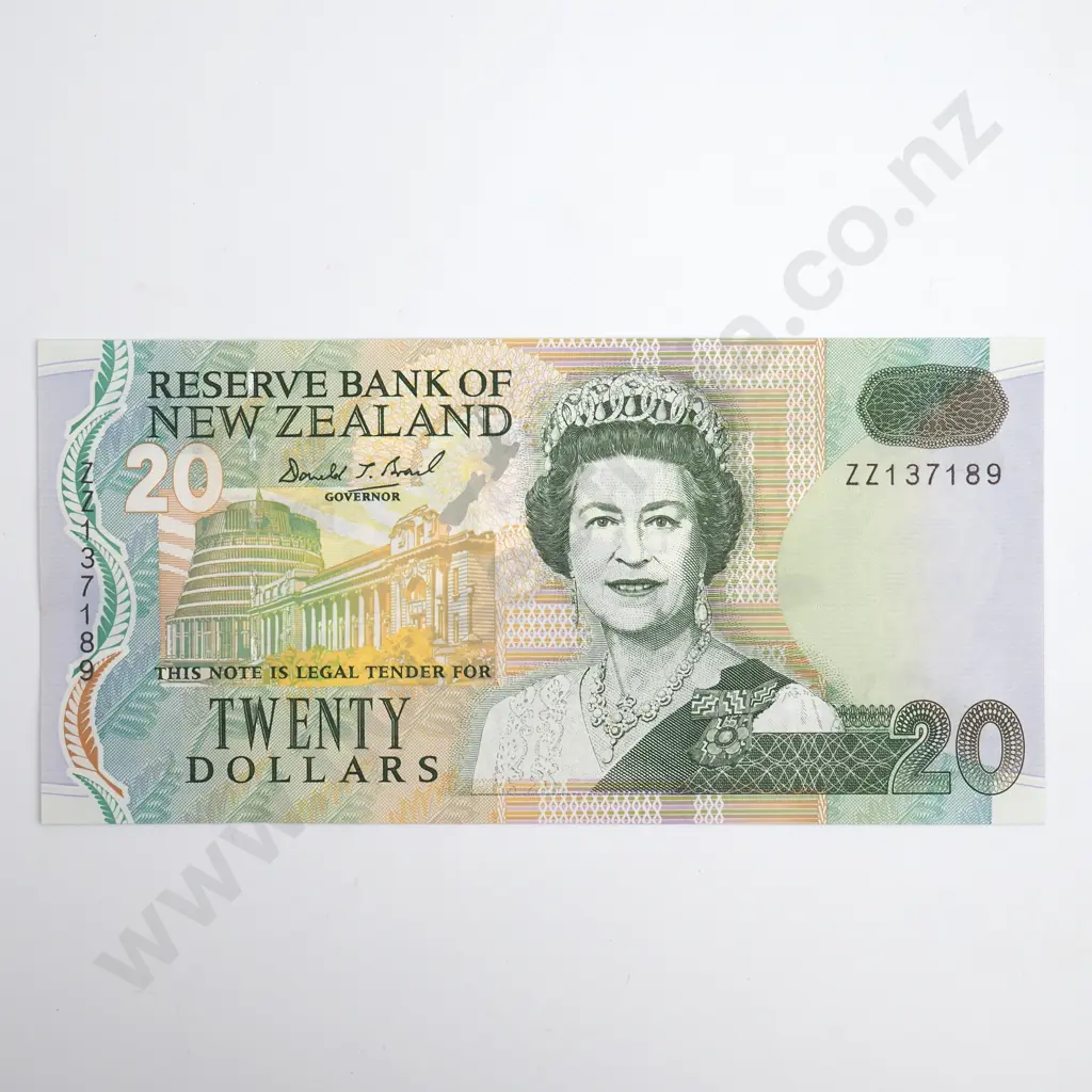 Brash Replacement 20 Dollars Banknote, Prefix ZZ, Better Grade Image 1++