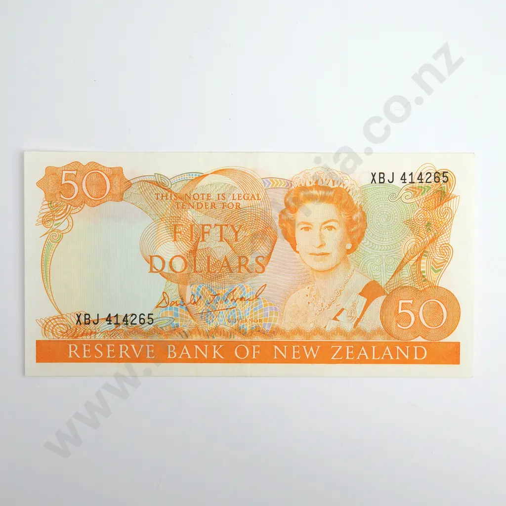 Brash Type I 50 Dollars Banknote, 1st Prefix, ND(1989-92), P.174b, Extremely Fine, CV $350 Image 1++